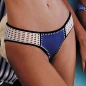 Victoria's Secret Blue Crochet Bikini Bottom